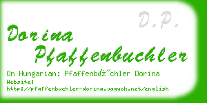 dorina pfaffenbuchler business card